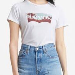 Levi's White Tee with Desert Graphic